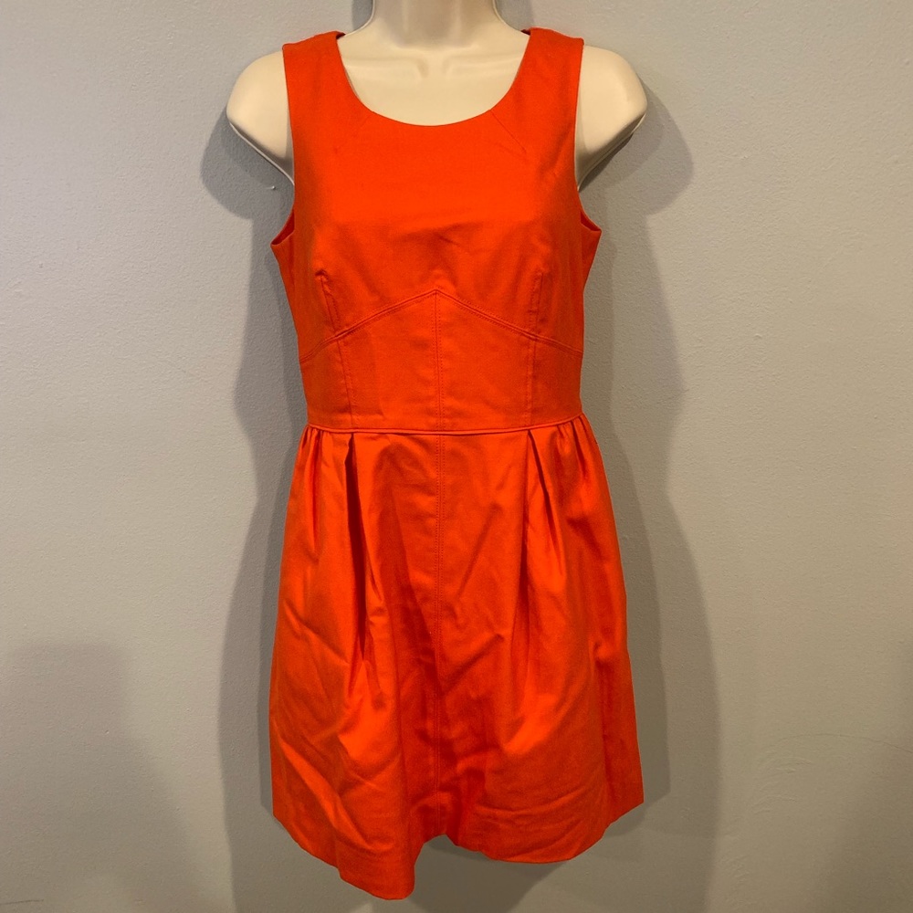 J. Crew tomato red tailored dress with pockets